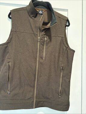 Kuhl Brown Men's Outdoor Vest with Zipper Pockets-Medium